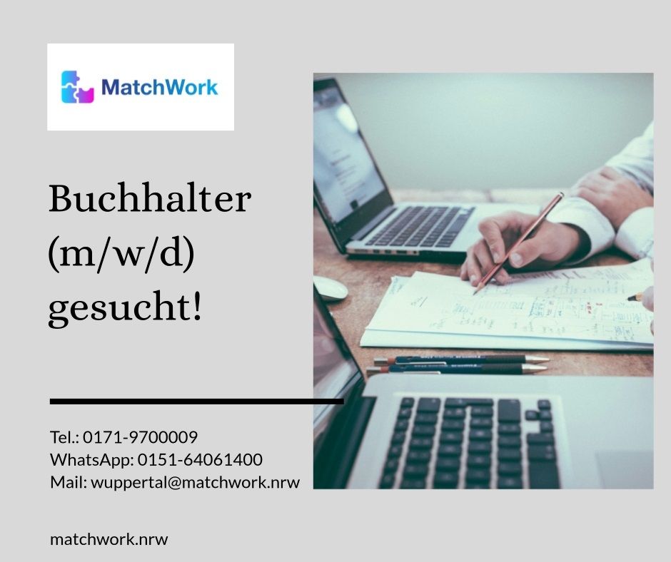 Buchhalter (m/w/d) - 15,50 - 17,50 € Stundenlohn in Radevormwald