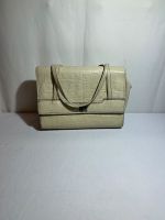 Vintage Handtasche Tasche Creme mit Samtbezug Umhängetasche Leder Nordrhein-Westfalen - Sankt Augustin Vorschau