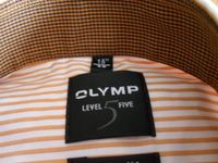 Olymp Herrenhemd "Level Five" body fit Gr.38-braun/weiß-Langarm Niedersachsen - Osnabrück Vorschau