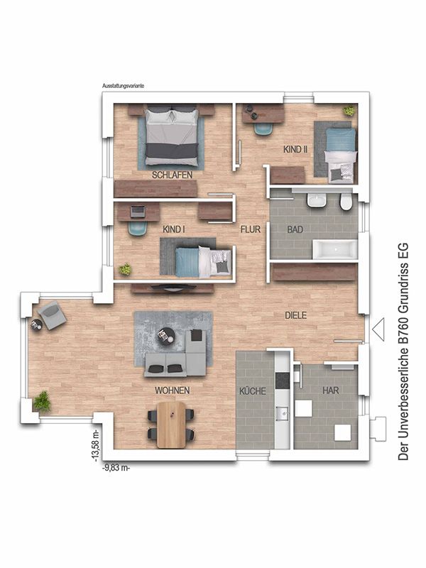 Massivhaus B760 mit Erker mit PV kfn40 schlüsselfertig Festpreisgarantie in Hainichen