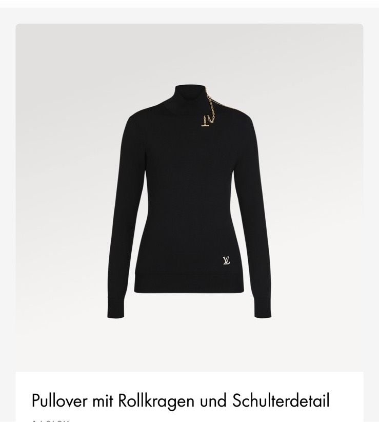 Louis Vuitton Pullover mit Rollkragen schwarz neu in Ergolding