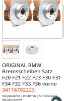 BMW bremsen 34116792223 / 34116878876 Beläge Scheiben Bayern - Hohenthann Vorschau