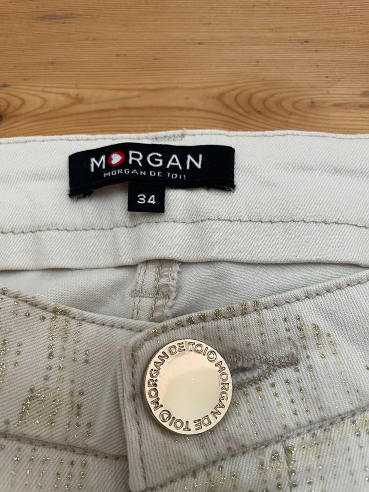 Hose Jeans Creme Gold von Morgan Gr. 34 in Hamburg