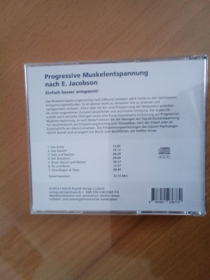 CD Progressive Muskelentspannung zu verkaufen! in Buttenwiesen