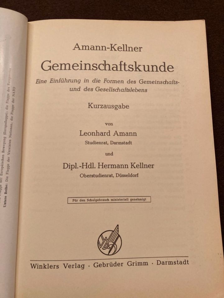Gemeinschaftskunde Kurzausgabe 1968 Preis inkl. Versand in Leuterod
