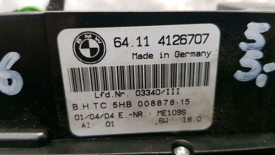 BMW E46 Klimabedienteil Bedienteil für Heizung 4126707 in Hamburg