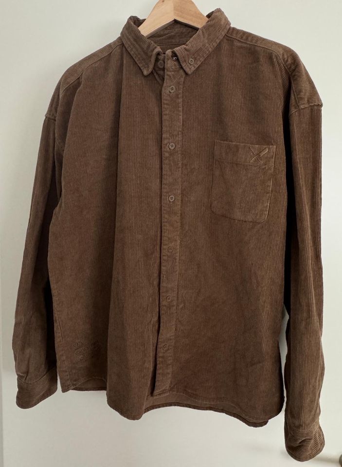 Distorted People Cord Hemd Overshirt M Oversized Fit Braun in Maxhütte-Haidhof