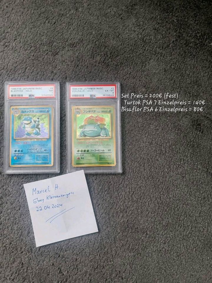 Pokemon / One Piece / Yugioh / PSA / JP Base Set / Capone in Hamburg