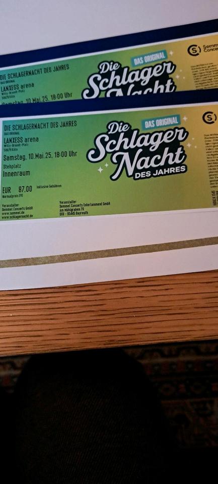 Die Schlagernacht des Jahres Lanxess Arena Sa . 10.05  2 Karten in Bornheim