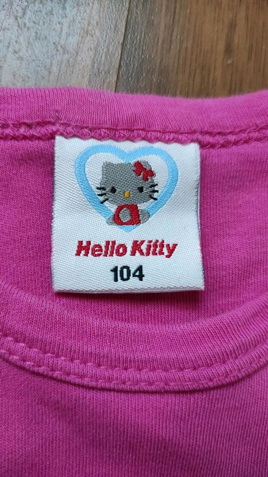 T-Shirt 104 110 Hello Kitty Baumwolle  pink weiß in Witten