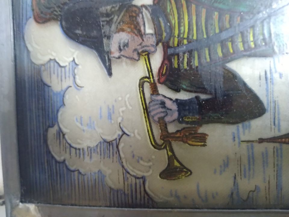 Bleiverglasung Fensterbild Musikmeister 1780 Hornist 1843 Deko in Bad Boll