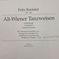 Fritz Kreisler - Alt-Wiener Tanzweisen - Noten für Akkordeon Niedersachsen - Lüneburg Vorschau