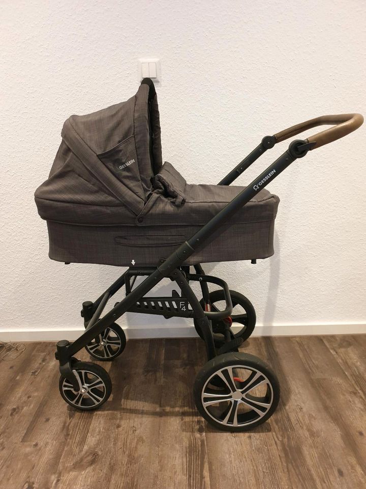 Gesslein F4 Air+ Kinderwagen Grau Gestell + C3 Wanne in Schuby