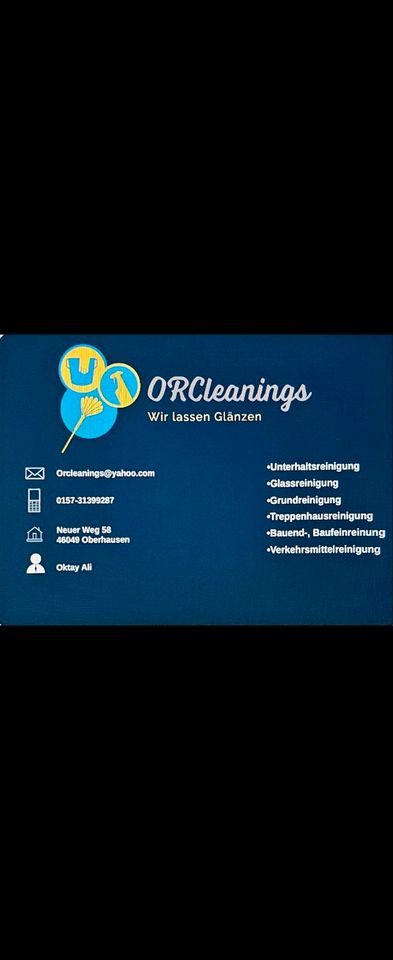 ORCleanings ,Reinigung,GlassReinigung,Gebäudereinigung in Oberhausen