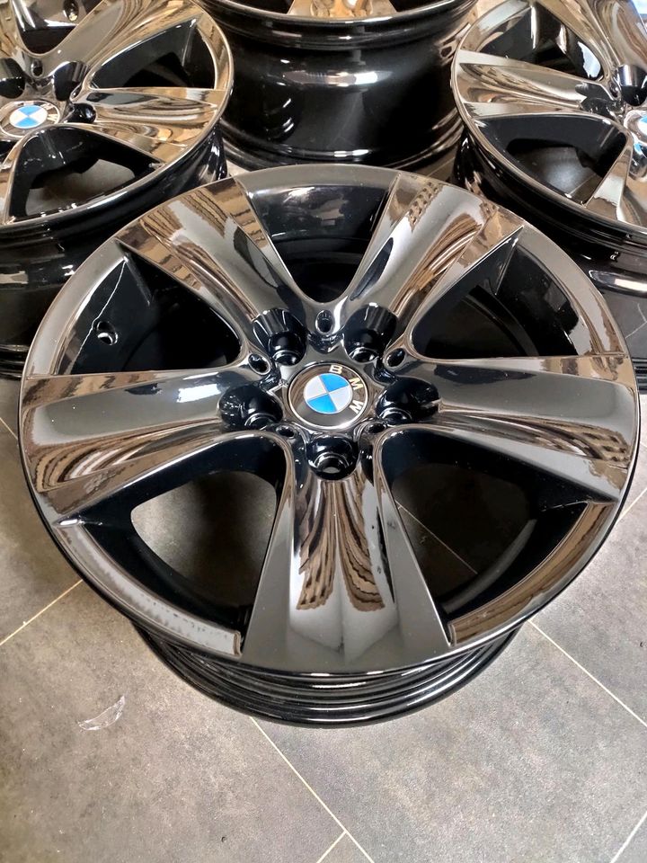 ✓NEU BMW 5ER F10 F11 17 ZOLL SCHWARZE ALUFELGEN FELGEN LK 5x120 in Herten