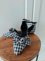 New Look Ballerina mit Schleife und Spitze - schwarz weiß Nordrhein-Westfalen - Gelsenkirchen Vorschau