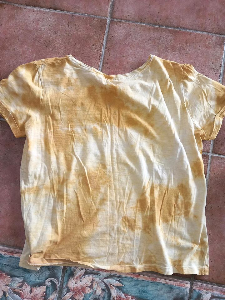 Wunderschönes gold- gelbes batik Shirt T- Shirt M 38 in Willenscharen