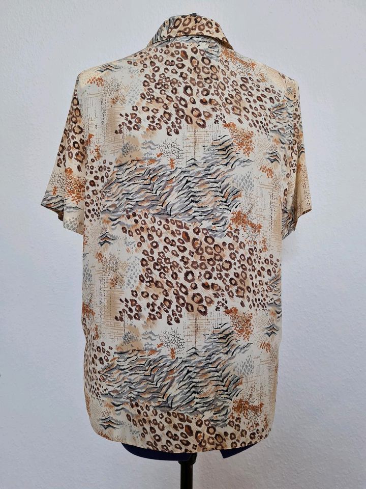 Vintage Bluse Animal Print Y2K Leoprint Hippie Boho in Bernsdorf