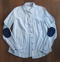 LOGG H&M Hemd Bluse hellblau Ellenbogen Patches Baumwolle Niedersachsen - Sibbesse  Vorschau