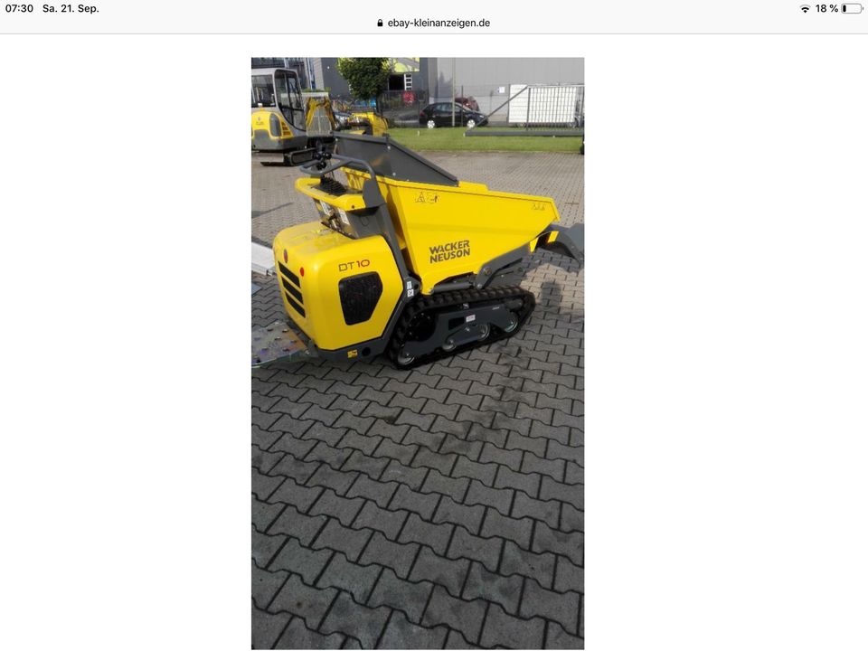 Tagesmietpres Dumper DT10 / DT08  inklusive 19% Mwst. in Witten