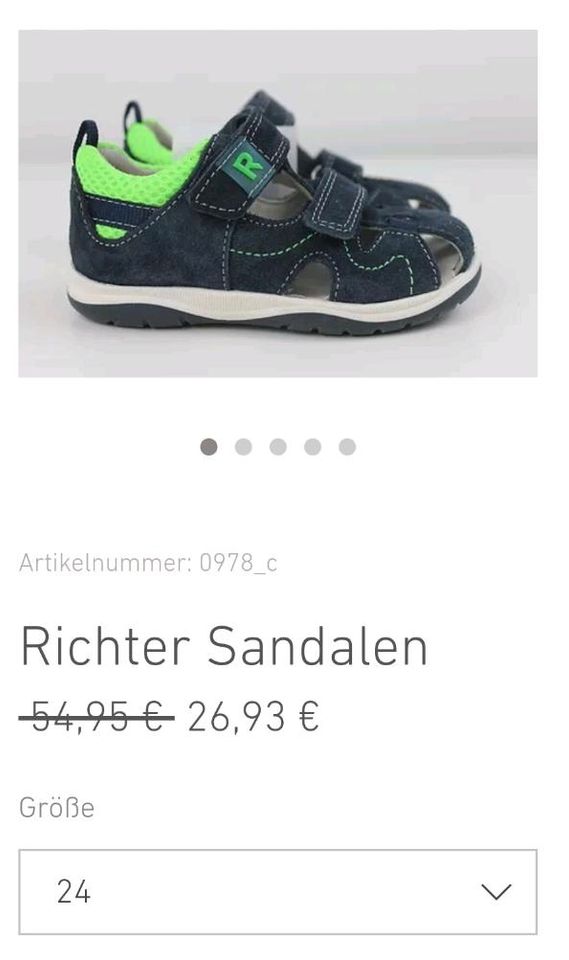 Neue Sandalen von Richter Gr. 21 22 23 24 25 26 28 30 32 34 in Herzogenaurach