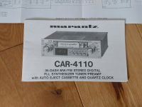 Original Einbau und Betriebsanleitung Autoradio Marantz CAR-4110 Hessen - Egelsbach Vorschau