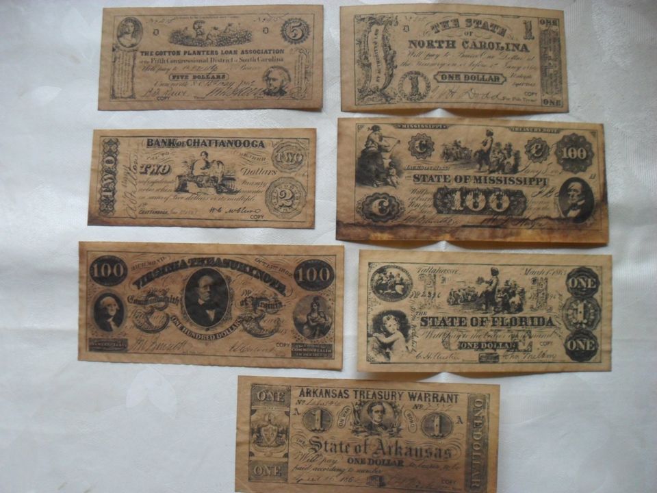 USA Banknoten - Civil war 1862 / 1863 - in Stuttgart