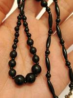 Schlichte Vintage Schwarze Glas Perlen Halskette Gothic Boho Punk Sachsen-Anhalt - Magdeburg Vorschau