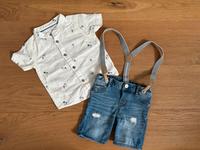 Set Sommer Jeans Hosenträger plus Hemd Gr. 74 Rheinland-Pfalz - Bodenheim Vorschau