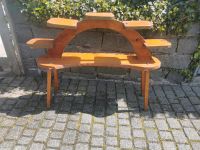 antike Pflanzentreppe, Blumentreppe vintage Holz mit Messingblech Bayern - Röhrnbach Vorschau