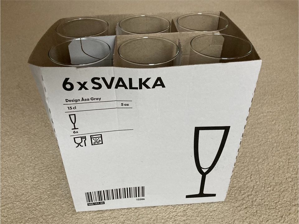 6 neuwertige Sektgläser „Svalka“ von IKEA in Bad Oldesloe