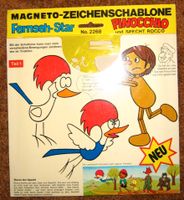Magneto Zeichenschablone Pinocchio und Specht Rocco No. 2268 Nordrhein-Westfalen - Jüchen Vorschau