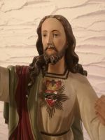 Jesus Figur Gips ohne Inschrift Hessen - Staufenberg Vorschau