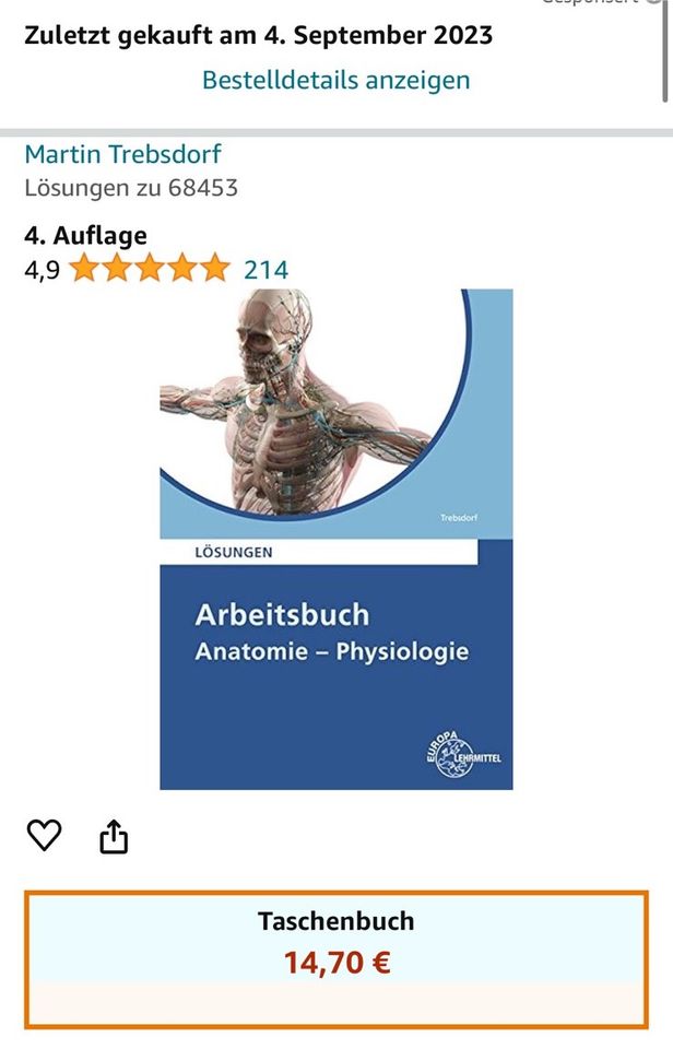 Arbeitsbuch Anatomie & Lösungsbuch -  Lösungsbuch in Leipzig