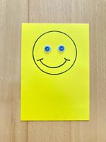 Postkarte Karte Grußkarte Smiley Emoji mit Wackelaugen gelb - neu Bayern - Germering Vorschau