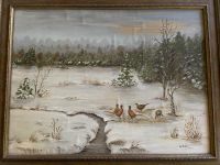 Gemälde „Fasane im Winter“ signiert H.Müller 1885-1940 Niedersachsen - Geestland Vorschau