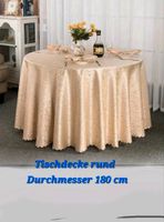 Tischdecke rund 180 cm neu beige/gold Niedersachsen - Wendisch Evern Vorschau