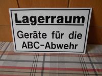 1 Schild Lagerraum Geräte für die ABC-Abwehr Nordrhein-Westfalen - Plettenberg Vorschau