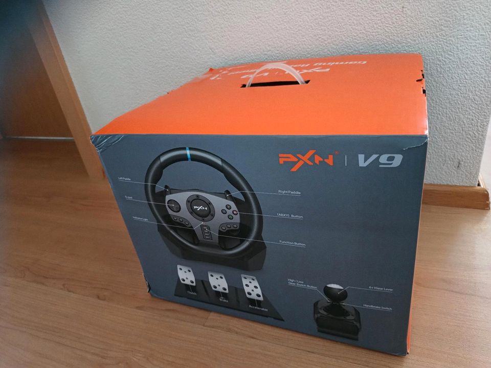 PXN V9 Gaming Lenkrad mit Pedalen und Schaltung mit OVP in Lichtenau Mittelfr