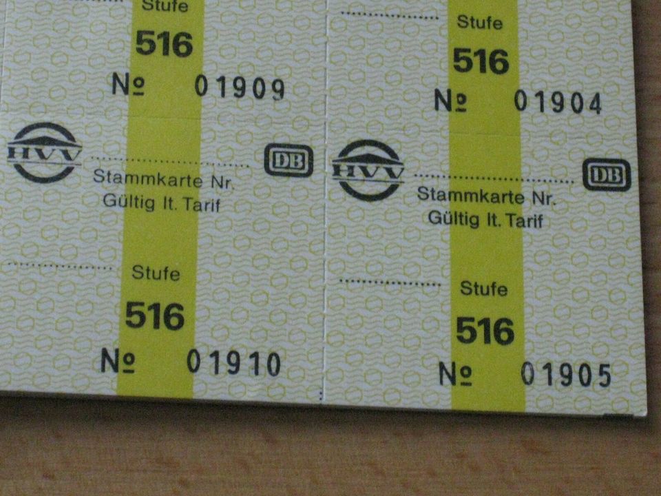 HVV Fahrkarten Wertmarken 1980 b 1990er Jahre diverse Tarifstufen in Bad Bramstedt