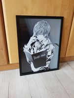 gerahmtes Anime-Bild "Death Note" Light Yagami schwarz weiß Obervieland - Arsten Vorschau