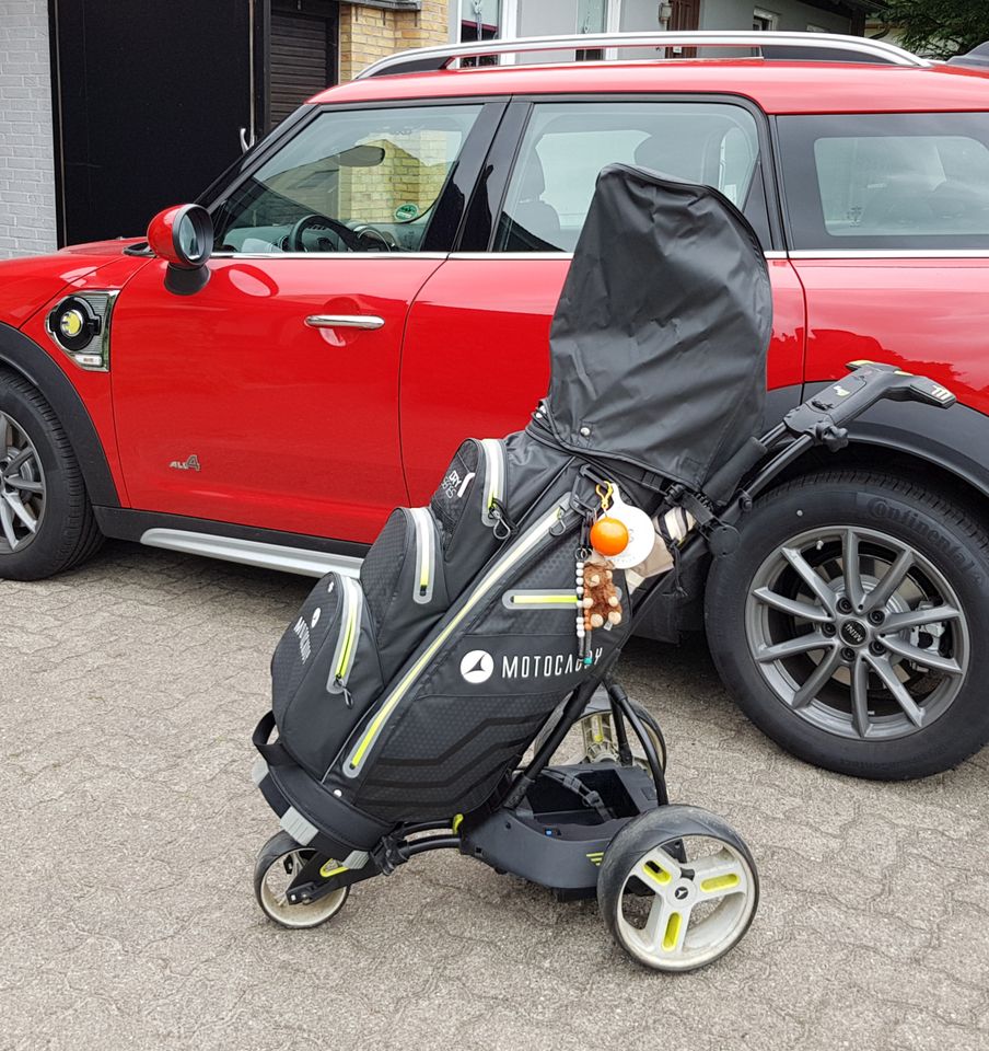 Motocaddy mit Dry Bag, viel Zubehör, incl. Transporttasche in Flensburg