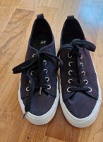 H&M Sneaker / Leinenschuhe /Stoff/Sportschuhe schwarz, Gr. 36/37 Bayern - Reckendorf Vorschau