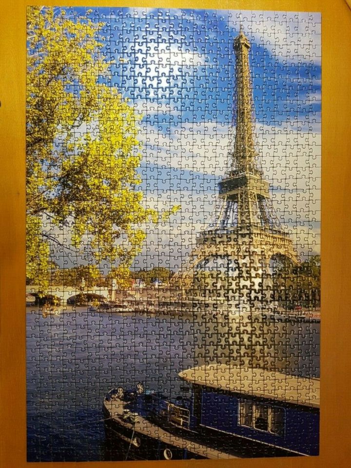 Puzzle Box 2 x 1000 Teile Eiffelturm und Manhattan in Elmshorn