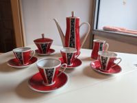 Rot/weißes Porzellan Kaffeeservice/ Tee/ Café Freiberger 1960er Bayern - Starnberg Vorschau