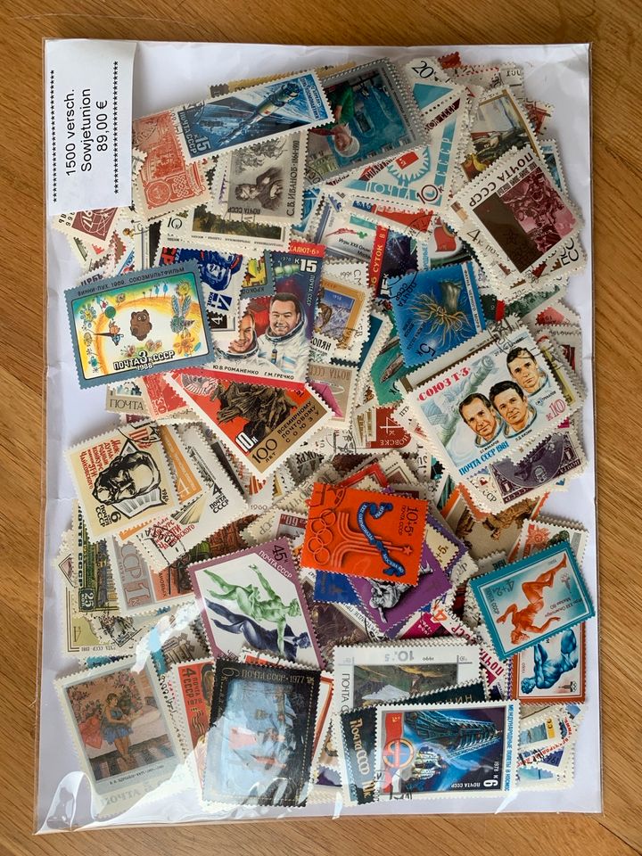 Sowjetunion 1500 verschiedene Briefmarken in Wachtberg
