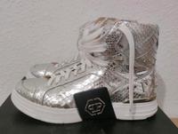 Philipp Plein Python HI-TOP Sneaker Rarität Leder Schuhe Silber Dresden - Innere Neustadt Vorschau