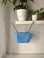 Blaues hellblaues Top Tshirt Bandeautop Tubetop H&M S 36 Hessen - Fuldatal Vorschau