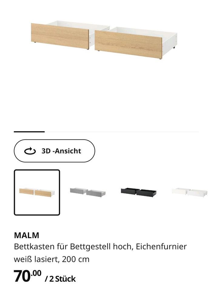 Zwei Malm Bettkasten (Ikea) in Essen