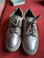 ECCO Damen Sneaker Schnürschuhe Leder Gr. 39 beige gold neuwertig Rheinland-Pfalz - Germersheim Vorschau